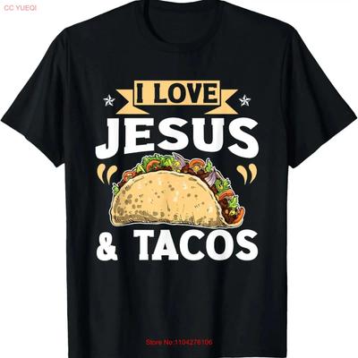 I Love Jesus And Tacos Christian Quote Mexican Food Quotes T Shirt S 5XL Vintage Washed Unisex Fashion Casual Slightly