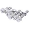 6Pcs M2.5 Screw Bolts Nut Washers Set Silver for Record Player Cartridge Fitting Kit