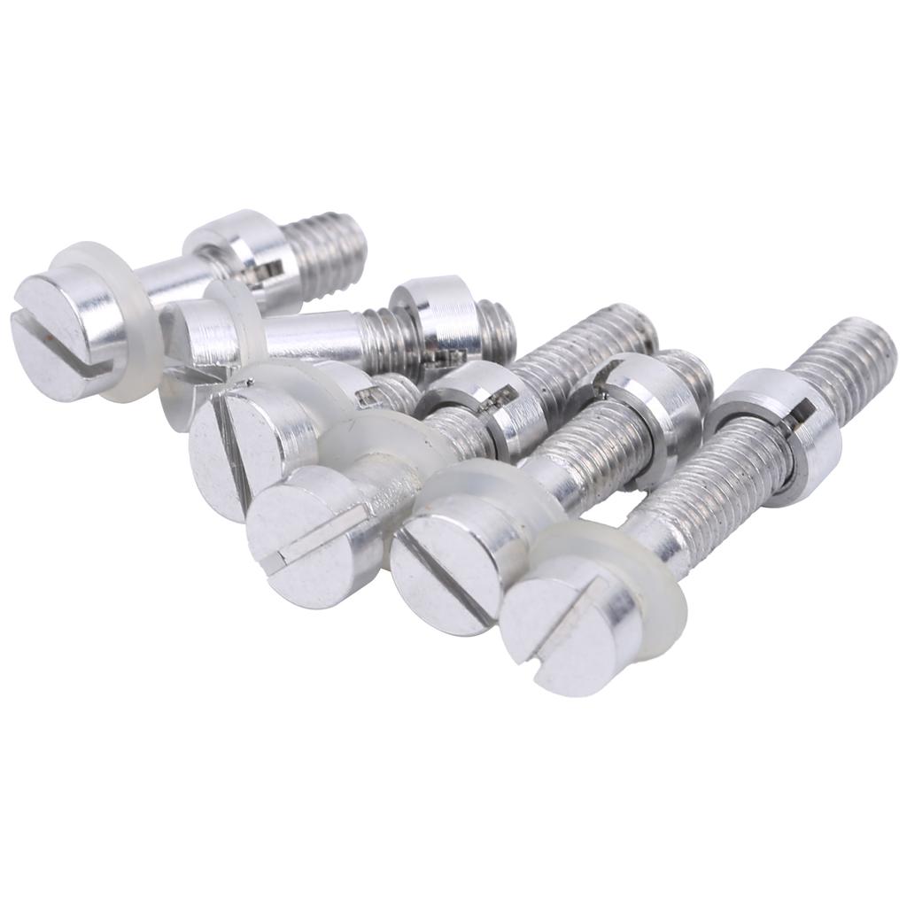 6Pcs M2.5 Screw Bolts Nut Washers Set Silver for Record Player Cartridge Fitting Kit