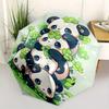 1pc Winning Pandas Pattern Automatic 3-Fold Umbrella, 8 Iron Frames, High-Value Folding Umbrella, Suitable for Office, Travel and Outdoor Ad