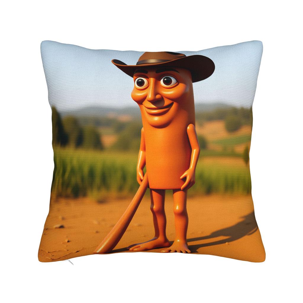 Pillow Cover Tung Tung Tung Sahur Bootleg Brainrot Italian Brainrot Meme Trendy Pillow Case For Living Room Chair Pillowcases
