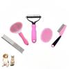 10-piece Cat and Dog Brush Beauty Set, Self-cleaning Rake Brush, Nail Clipper, Flea Comb, Bath Brush, Finger Cots