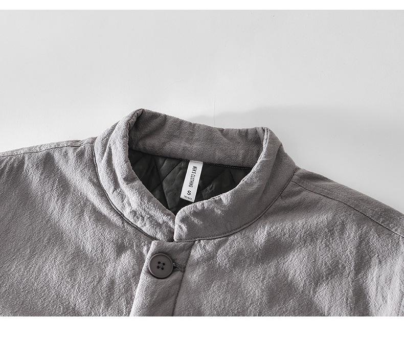 Retro Casual Men's Stand Collar Warm Cotton Jacket