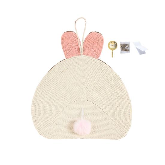 

Вертикальная когтеточка для кошек Сизалевая когтеточка с петлей для подвешивания Милая форма животного Коврик-когтеточка для кошек Защищает мебель для домашних кошек Rabbit