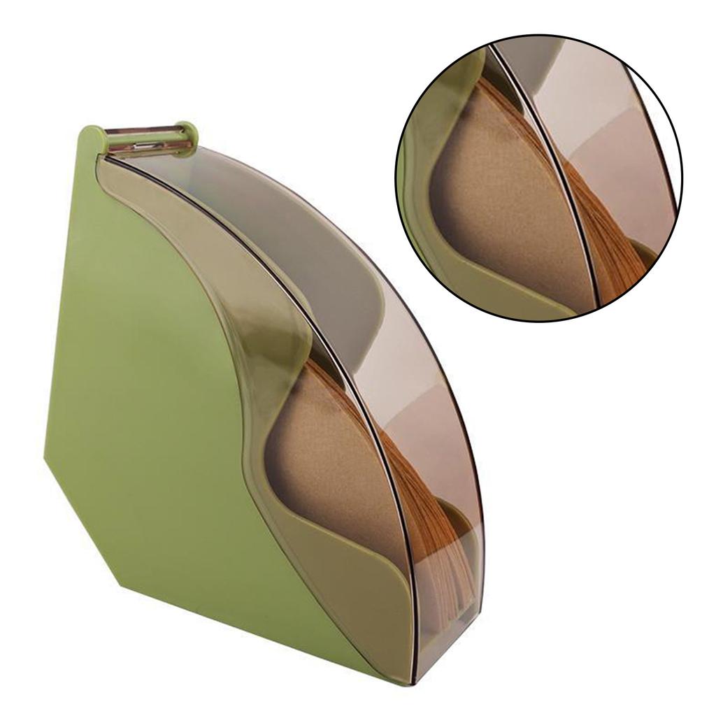 Acrylic Coffee Filter Holder with Lid Fan Shaped Filter Paper Dustproof Storage Box Dispenser