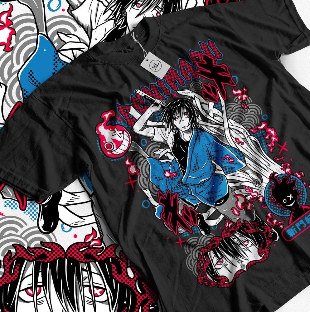 Anime Fire Force Benimaru Hot Basic Black T Shirt S