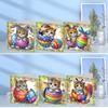 6Pcs Easter Egg DIY Diamond Painting Card Rhinestone Painting Card Kit Diamond Painting Greeting Card for Holiday Party Favors