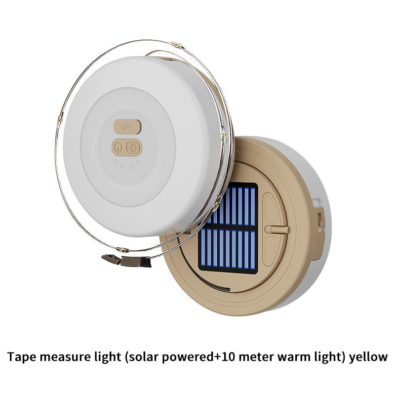 

Солнечные фонари Уличный свет для кемпинга 10-метровая гирлянда Уличный свет для палатки RGB атмосферный свет Светодиодный фонарик с крючком бежевый