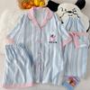 Cloud Cotton Three-Piece Summer Cute Fresh Puppy Short-Sleeved Loose Loungewear Can Be Worn Outside