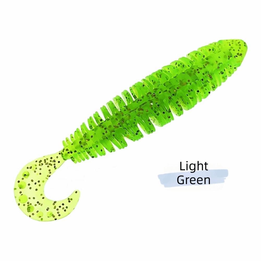 Double Colors Artificial Fishing Worms Silicone Material Swimbait Fishing Lures For Bass Fishing E-10cm/8pcs