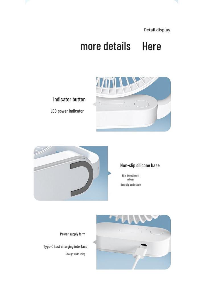 LK006 Ultra-Quiet Night Light Desktop Fan: Compact, Stylish, Popular