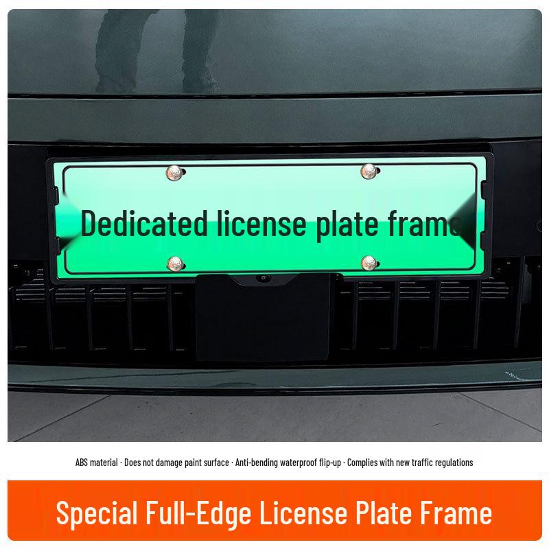 2025 Denza N8L Green License Plate Frame - Full Edge, New Energy Compliant