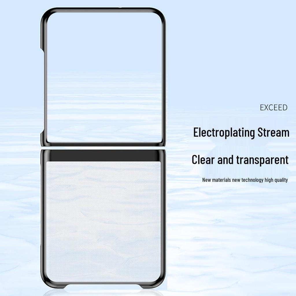 Samsung Z Flip7 Transparent Electroplated Protective Phone Case for Galaxy Z Flip 3/4/5/6