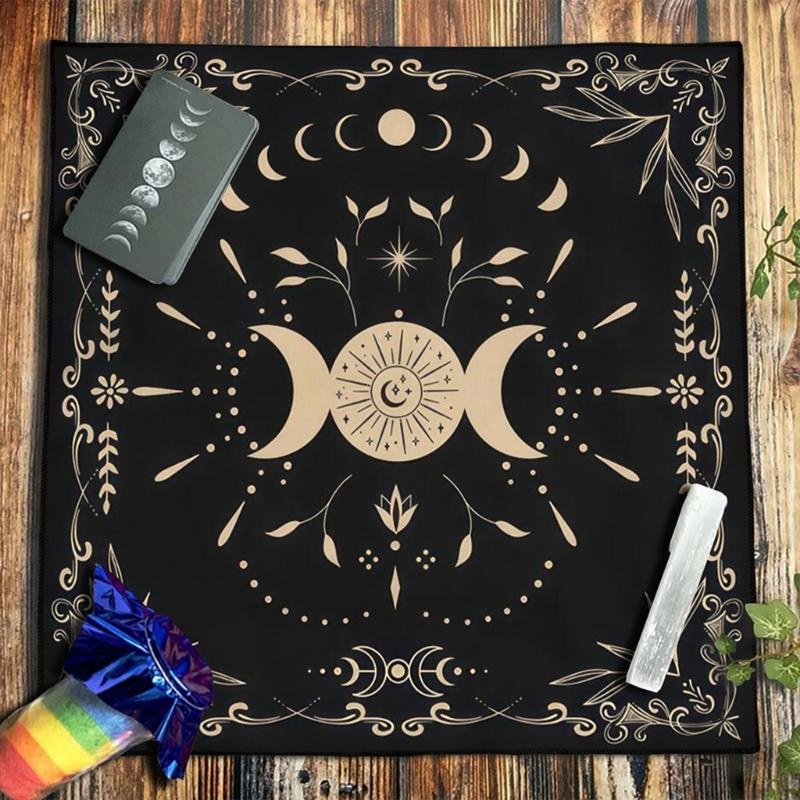 50x50/60x60/75x75cm Tarot Tablecloth Mat Geometric Divinations Table Cloth Board Game Oracles Card Pad Rune Support Mat