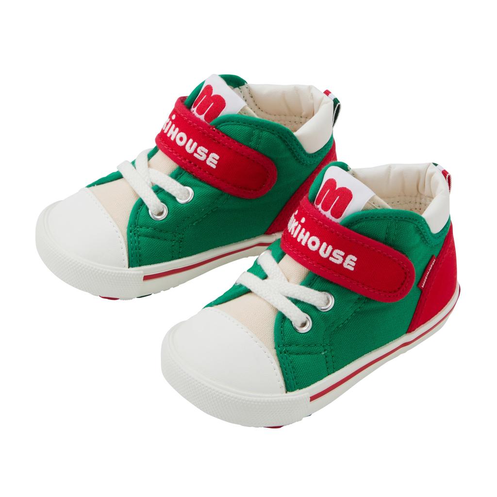 MIKI HOUSE Baby Shoes Red X Green Cm 2E 10-9325-682 15.5