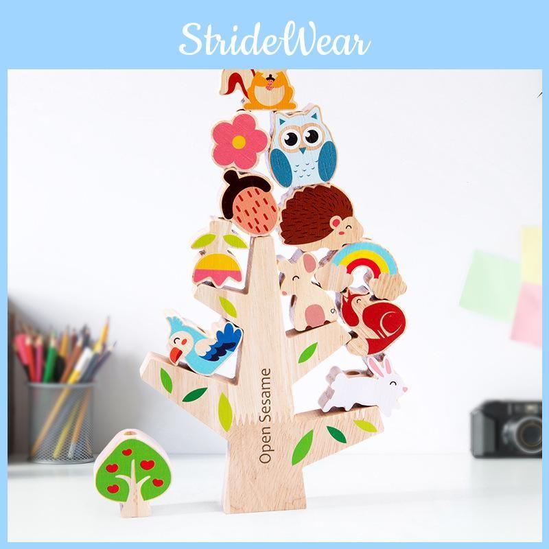 Toddler Wooden Balance Play Set With Shape Matching And Parentchild Interaction