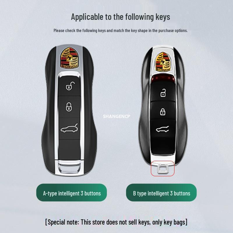 Unisex Porsche Key Cover for Cayenne, Macan, 911, Panamera - Full Coverage