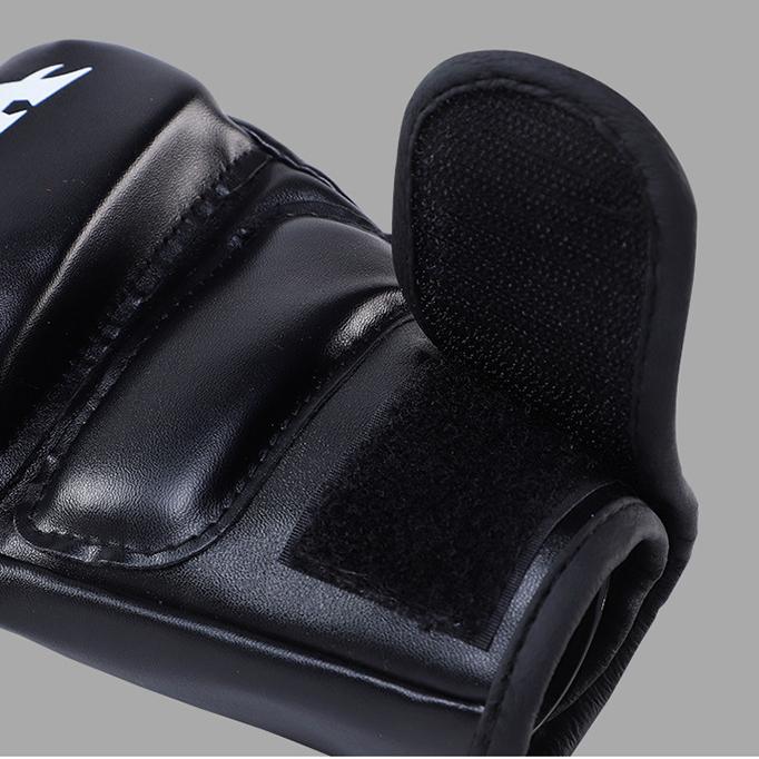 1 pár Půlprsté pěsti Dobrý tlumicí výkon Dutá dlaň Zesílené boxerské rukavice Černé MMA