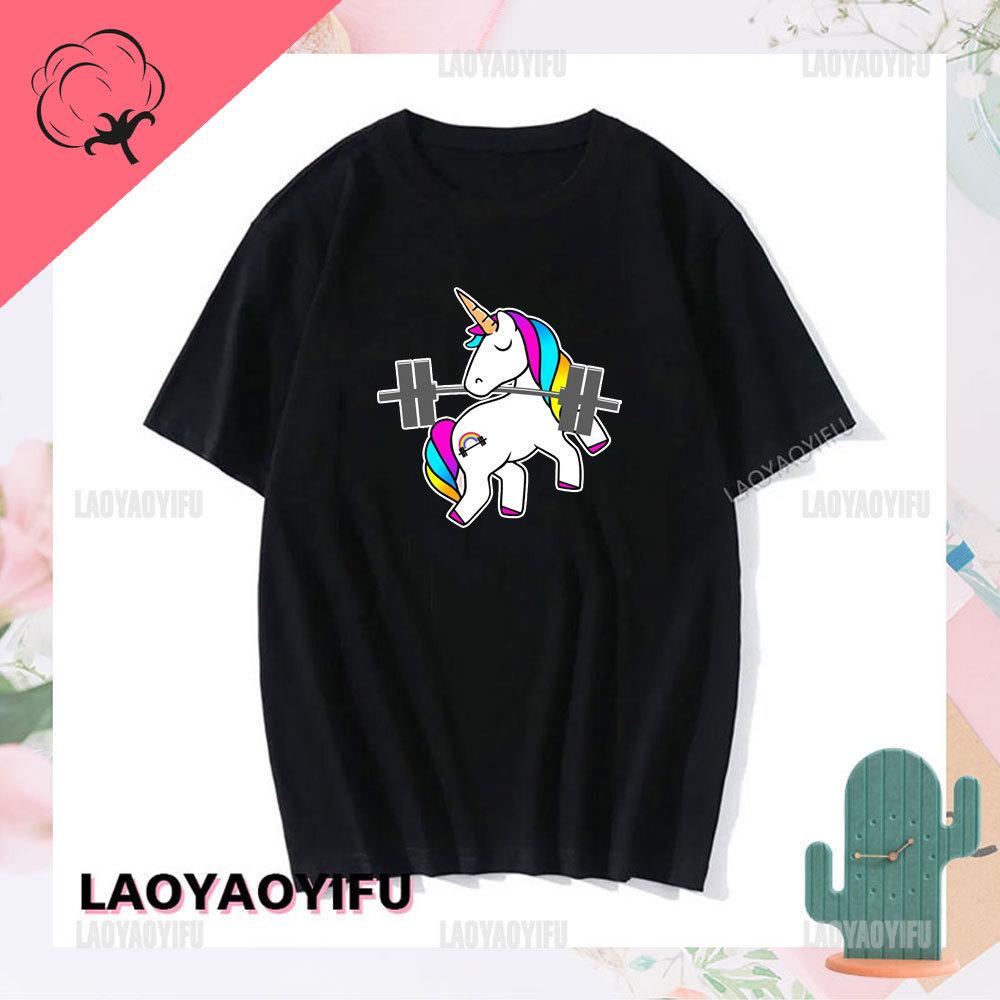GYM Muscle Training Crossfit Rainbow Horse Tshirt Zombie Deadlift Weightlifting Halloween Fitnes Man Clothes Bodybuilding Tees