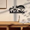 1 pz Statua Murale in Metallo Safari Africano Decorazione Soggiorno Verniciata a Polvere Regalo