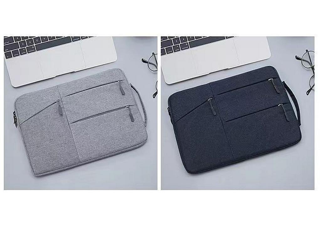 15.6" Lightweight Anti-Drop Laptop Bag with Multi-Zipper Pockets and Thickened Printed Logo