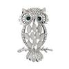 Korean Fashion Cat's Eye Stone Owl Brooch In Gold and Silver