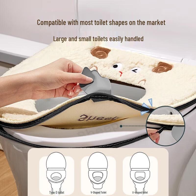 YOUQIN Warm Plush Toilet Seat Covers