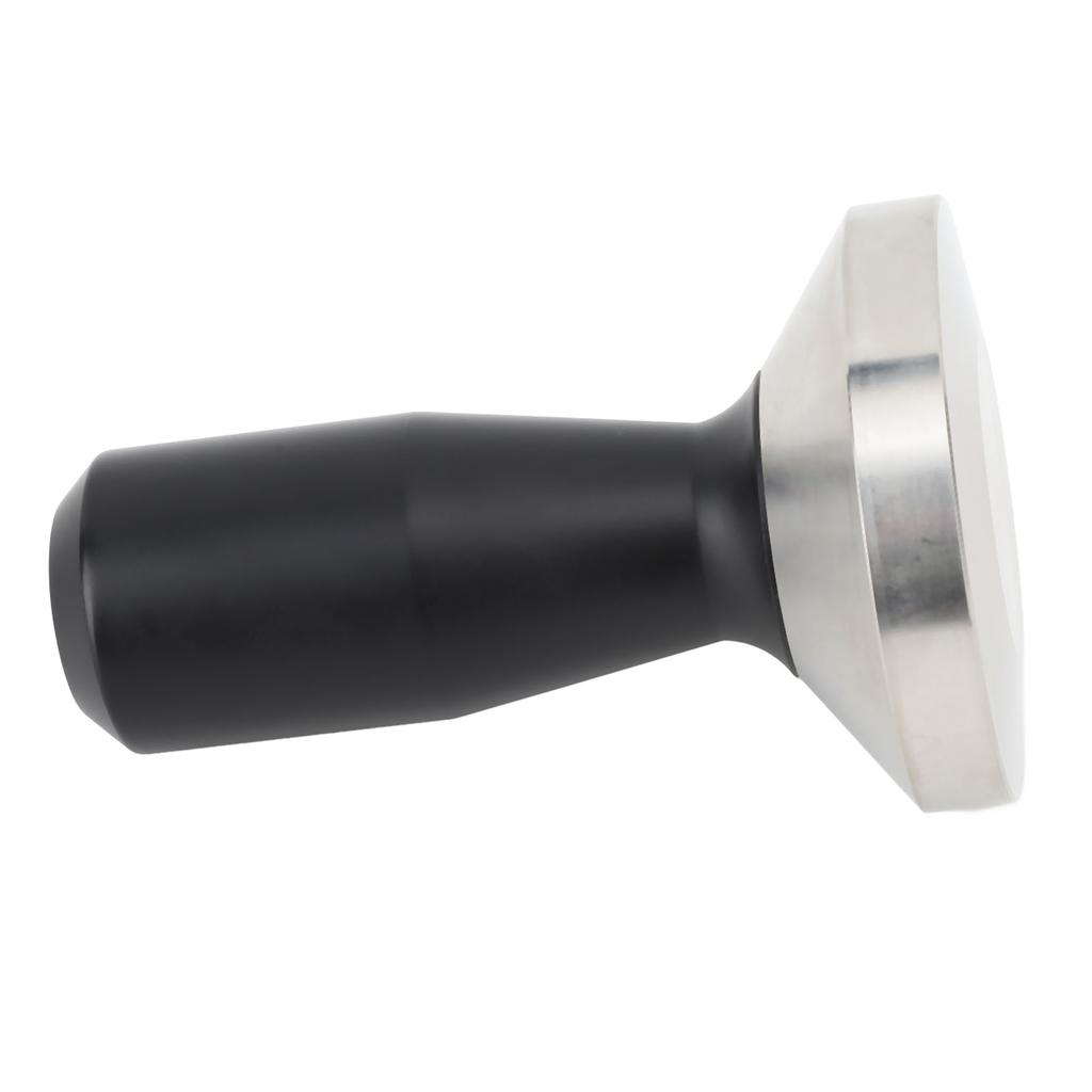 58mm Kaffeetamper Ergonomischer Griff Edelstahl Siebträger Tamper Zubehör für Kaffeemaschine Schwarz