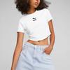 Puma Dare To Logo Print Short Sleeve T-Shirt Women Tops White 621435-02