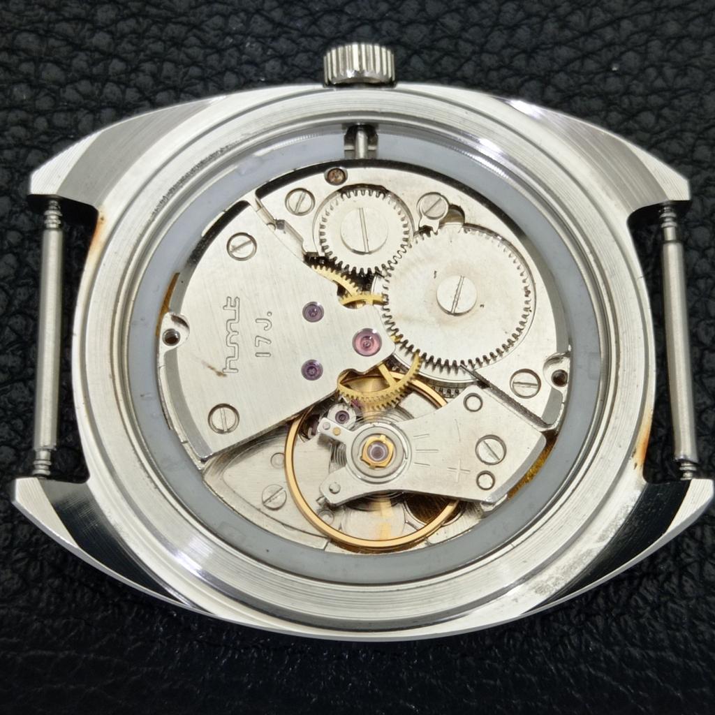 HAND-WINDING VINTAGE HMT KOHINOOR INDIAN MENS SILVER COLOR DIAL WATCH a440974-4 HT-a440974