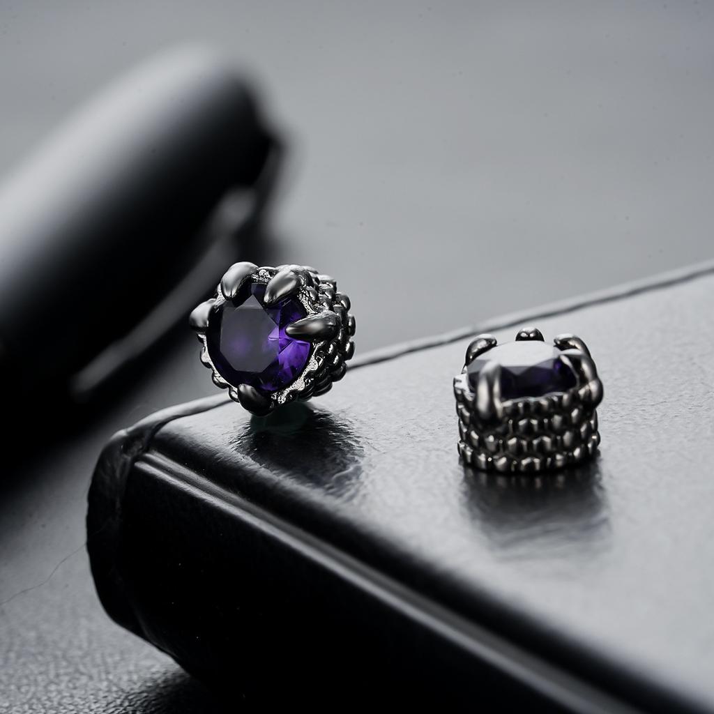 Retro Dragon Claw Zircon Magnetic Stud Earrings Non Pierced Ear Clips For Men Women Punk Gothic Edgy Accessories Gifts