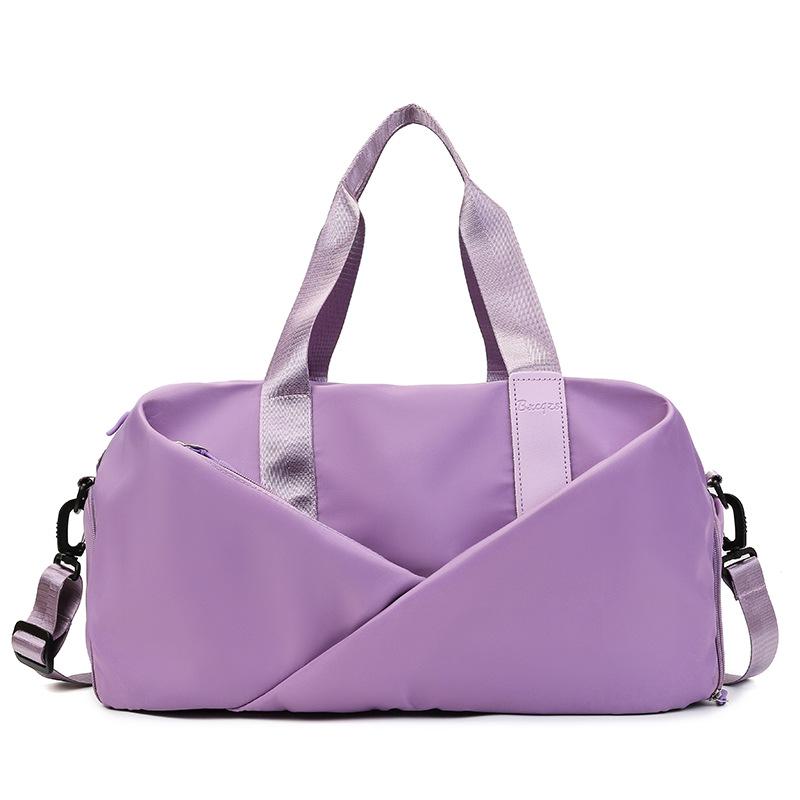 Women's Sports Gym Bag with Shoe Compartment, Wet/Dry Separation, Water-Repellent Oxford Cloth, Ideal for Yoga, Swimming, and Travel.