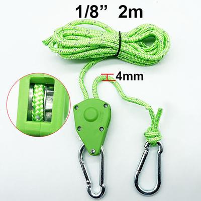 Reflective 2/4/5M 4Mm Tent Rope Fastener Fixed Buckle Pulley Tensioner Ratchet Hangers Awning Wind Rope Tie Down Adjusting The