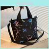 Street Style Nylon Tote Bag With Letter Print For Daily Use
