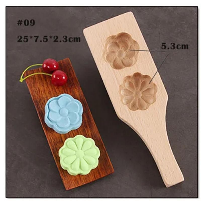 Wooden Pastry Mould Mung Bean Cake Mold Baking Tool 3d Ice Cream Diy Kitchen Household Products A Snack Accessories Party Gift