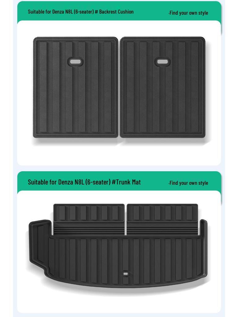 Custom TPE Floor and Trunk Mats for 25 Denza N8L Models - All-Weather Protection
