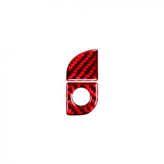 2Pcs Red Carbon Fiber Interior Glove Box Lock Cover Trim For Lexus GS300/350/460