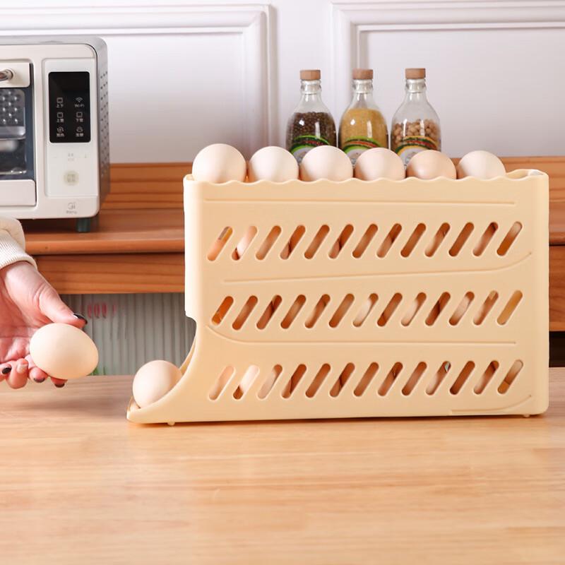 Slide-Out 3-Tier Refrigerator Egg Dispenser