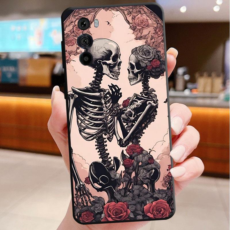 

Skull Skeleton Phone Case For Motorola Edge 50 40 Pro 60 50 40 30 Ultra Neo Fusion Moto G85 G72 G53 G54 G84 G13 G32 Moto G32