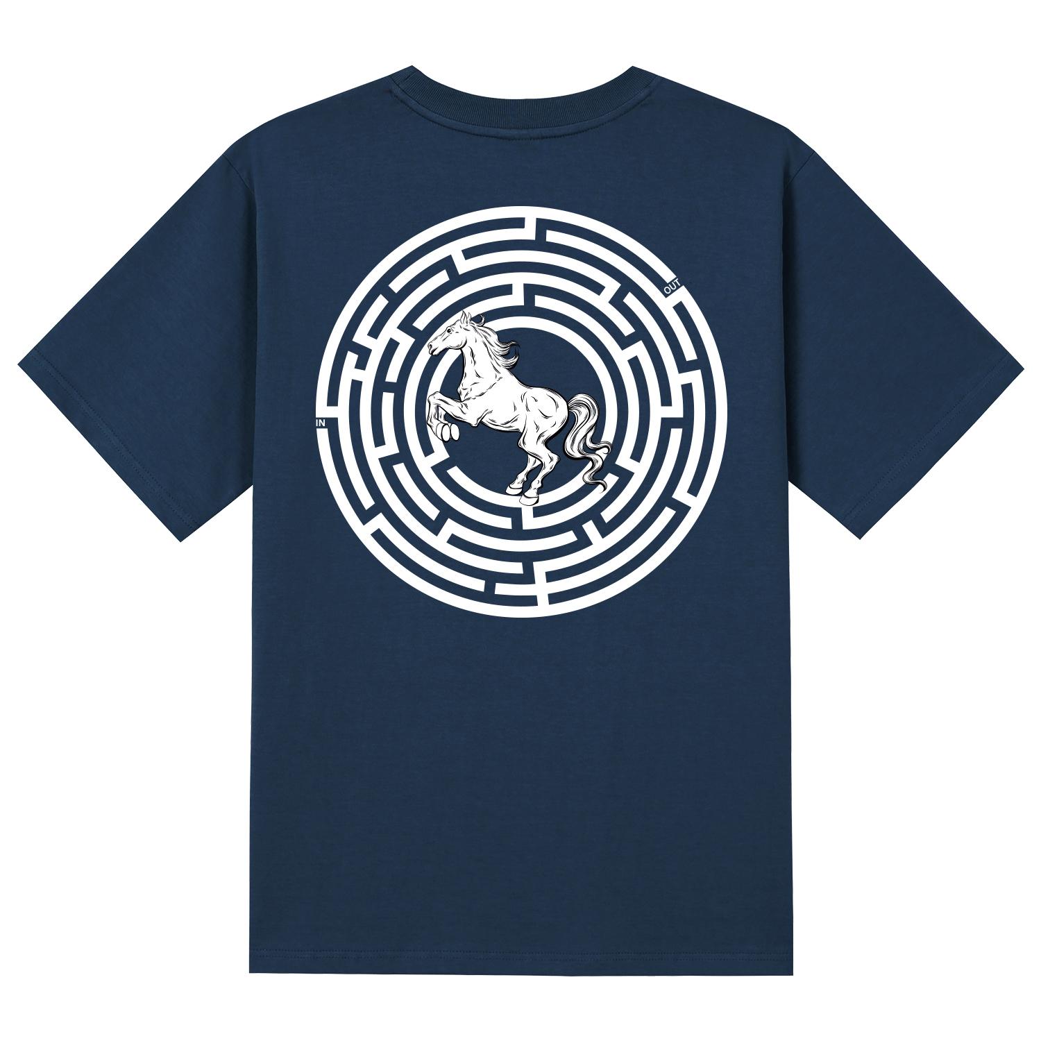 Khan 6312 Ktn0038 Circle Miro Short Sleeve T-Shirt - Navy Navy/L