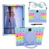 360 Grad Drehbar Weiche Silikonhülle Für JJGJ QPDQ AWOW TB02 10,1 Zoll Kinder Ständer Tablet-Hülle Mit Riemen Stift