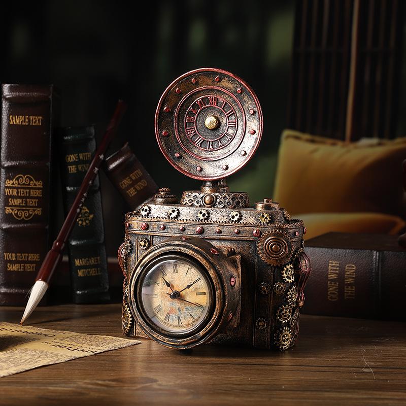 European Retro Camera Storefront Window Desktop Decoration Resin Ornament Old-fashioned Camera Film and Television Shooting Props