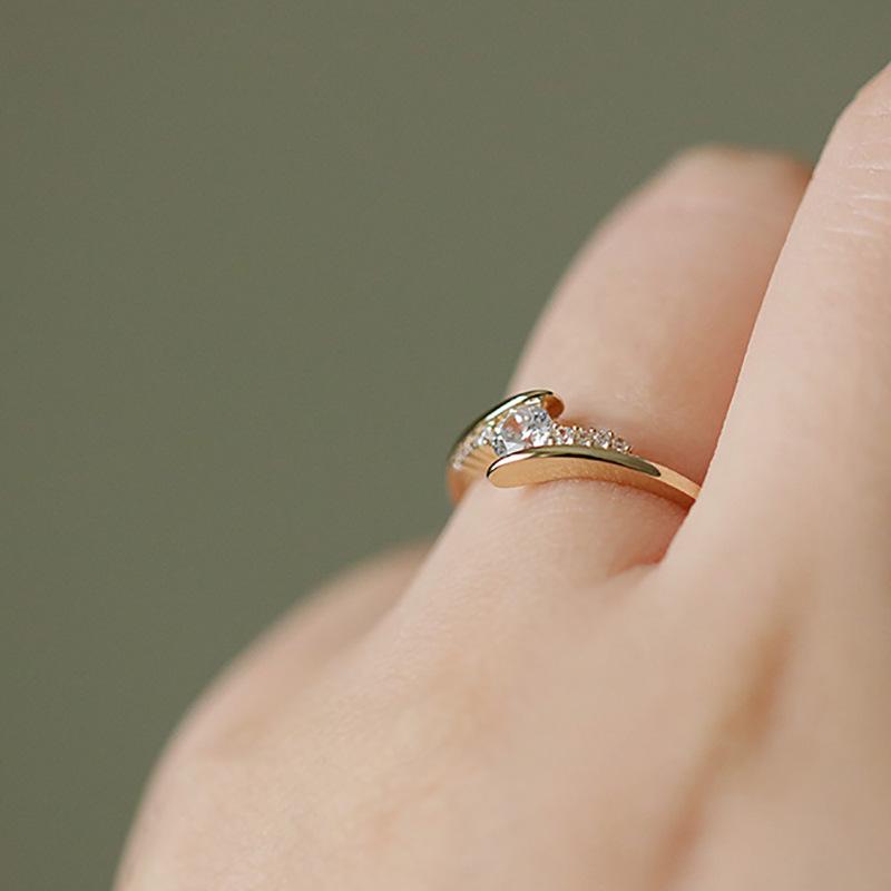 S925 Sterling Silver Korean Fashion Adjustable Twisted Wrap Ring for Index Finger