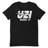 UZI Does It Black Graphic Tee Shirt Unisex 100% Cotton T-shirt Mens Tees Top