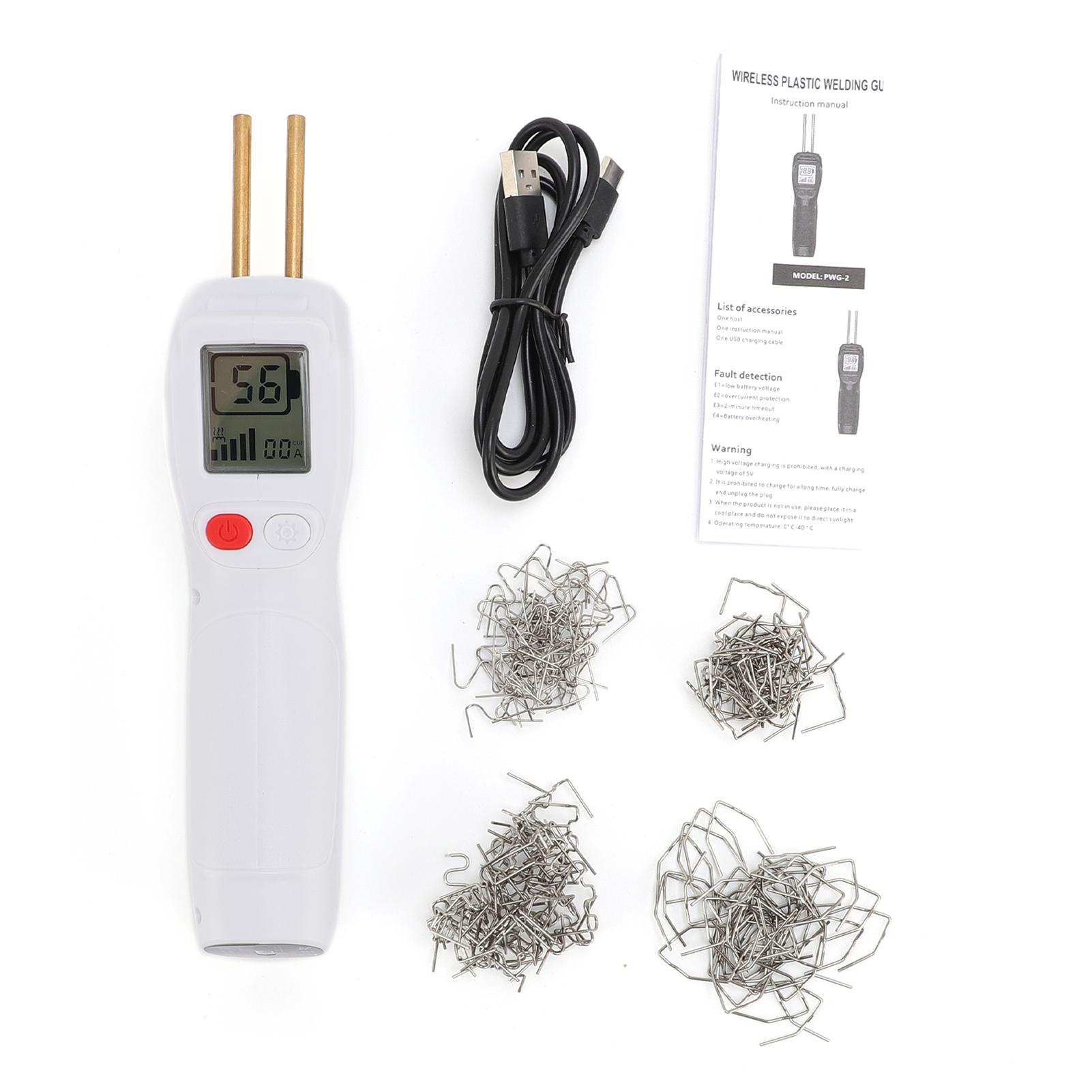 

Car Bumper Repair Machine Cordless Plastic Welder LCD Display Plastic Repair Kit with 200pcs Welding Nails Fast Heating Plastic