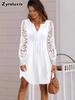 New Women's Fashion Lace Long Sleeve Dress