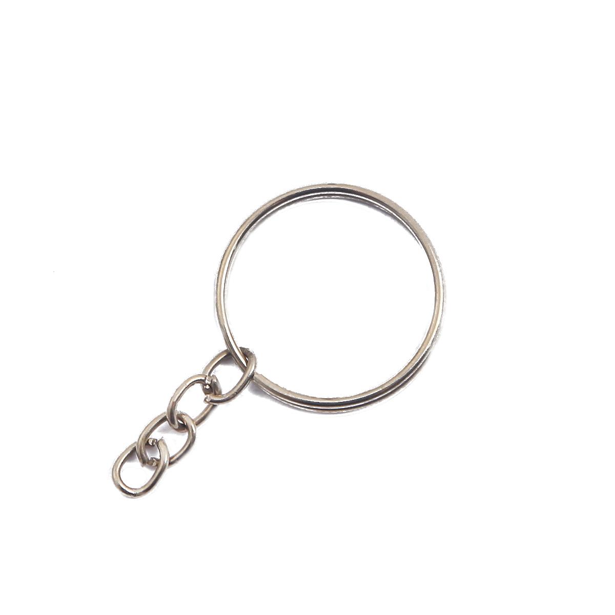 

10шт брелок для ключей длинные круглые разделенные брелоки брелок для изготовления ювелирных изделий 20mm