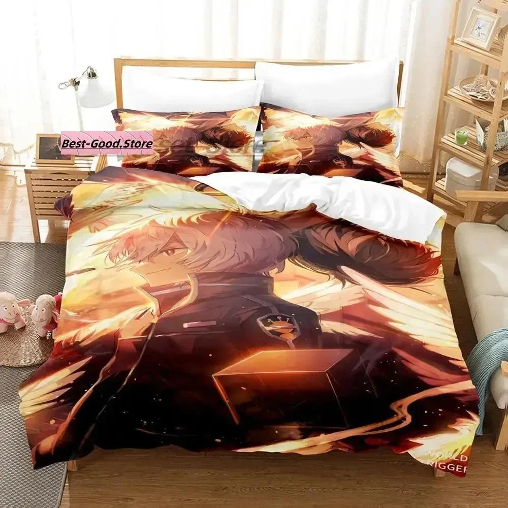 Comforter World Trigger Kuga Yuma Osamu Mikumo Bedding Set Printed With Soft Single Double Queen Super King Size