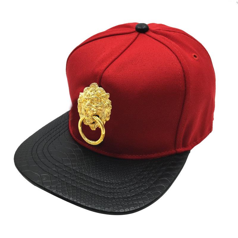 Crocodile Grain Hip Hop Baseball Cap with Rhinestone PU Leather Brim