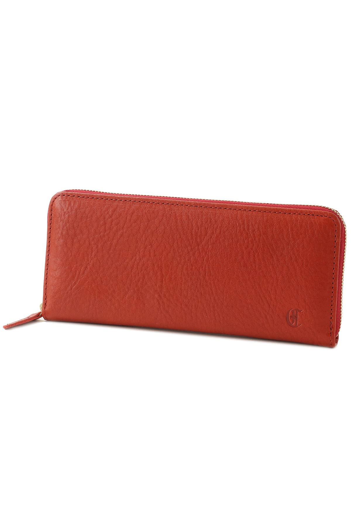 

Long Wallet Round Zipper Genuine Leather Red [Credran] CR-CL3534-RE